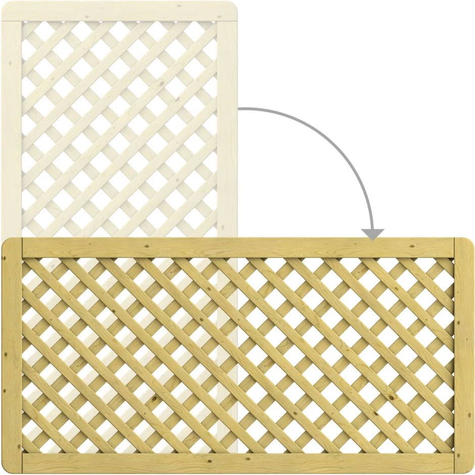 TraumGarten Sichtschutzzaun GADA Holz Mit Diagonalrankgitter – Bild 4