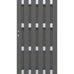 TraumGarten Sichtschutzzaun JUMBO WPC Alu-Design Tor Anthrazit