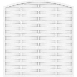 TraumGarten Sichtschutzzaun LONGLIFE ROMO Mit Rundbogen Weiß