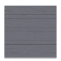 TraumGarten Sichtschutzzaun SYSTEM WPC CLASSIC Zaunfeld-Set Anthrazit/Silber