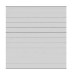 TraumGarten Sichtschutzzaun SYSTEM ALU Zaunfeld-Set Silber