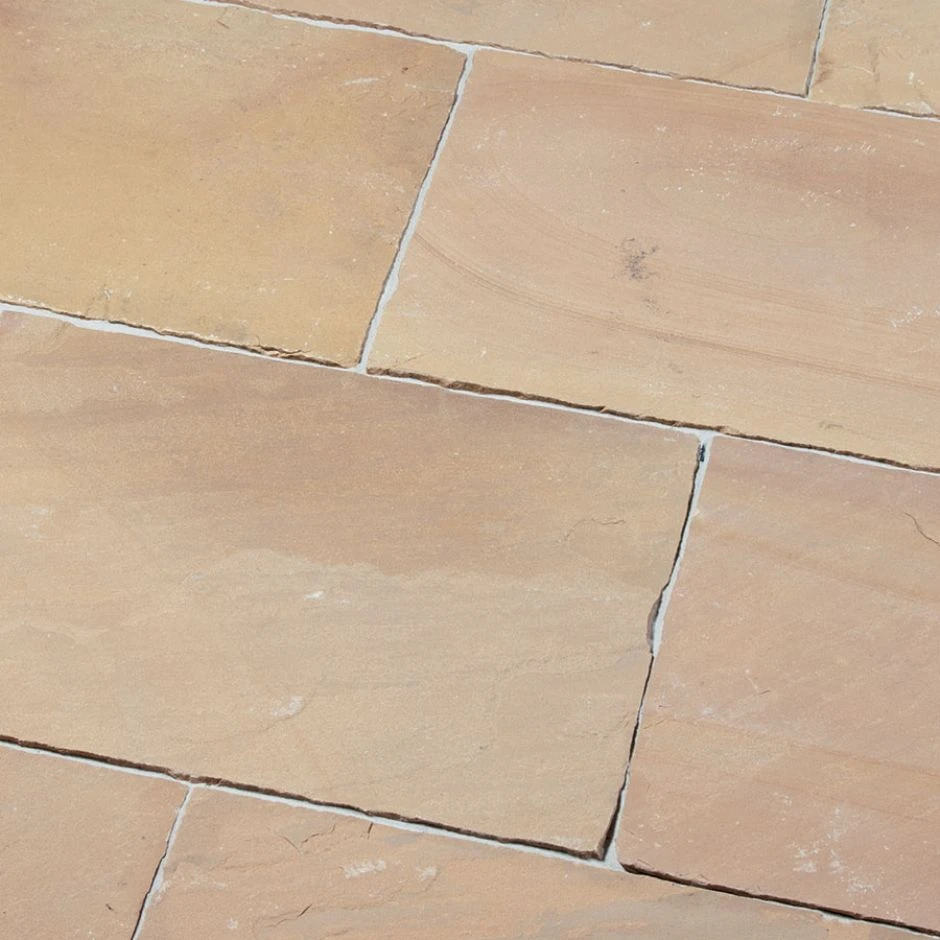 Seltra Natursteine Terrassenplatten MANDRA CLASSIC Satiniert Sandstein Gelb-hellbeige