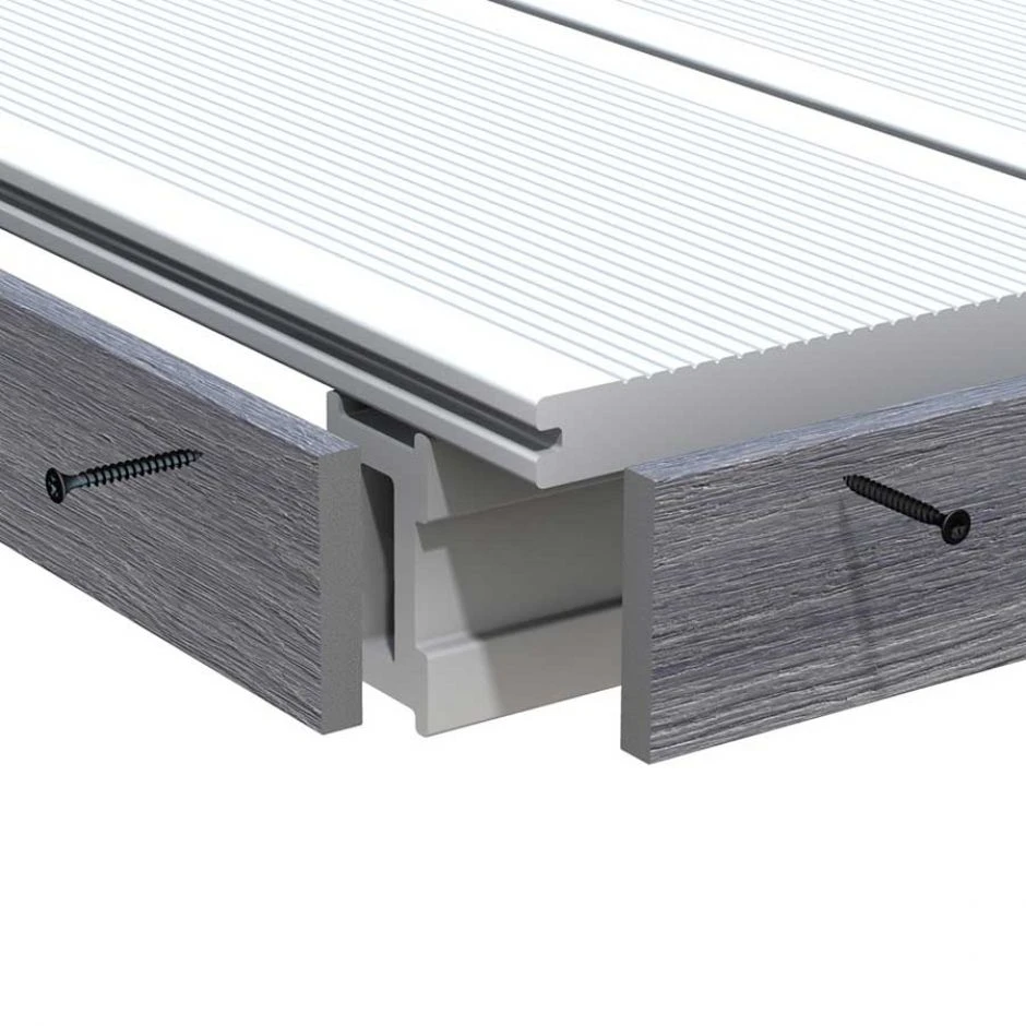 TraumGarten WPC Terrassendiele Abschlussleiste DREAMDECK PLATINUM Grau