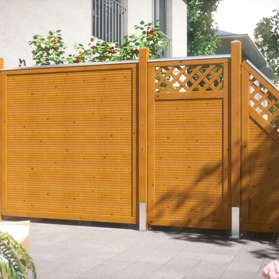 TraumGarten Sichtschutzzaun ARZAGO Holz Gitter Braun â Bild 5