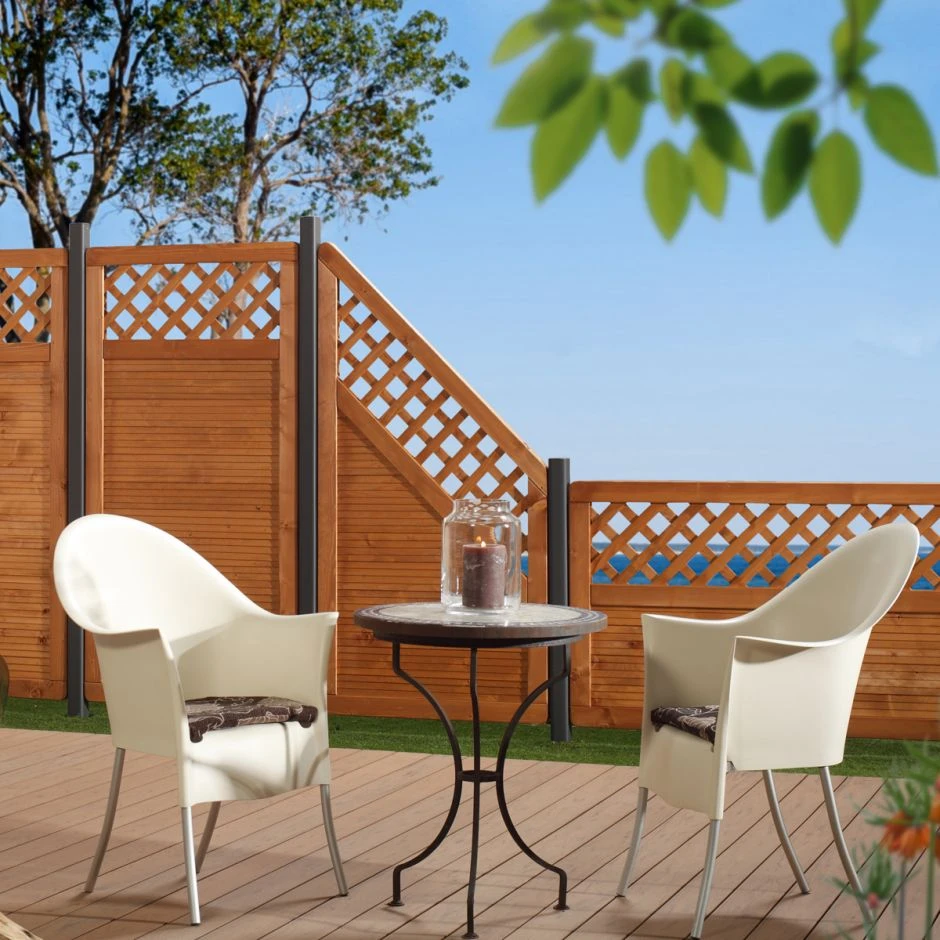 TraumGarten Sichtschutzzaun ARZAGO Holz Gitter Braun â Bild 4