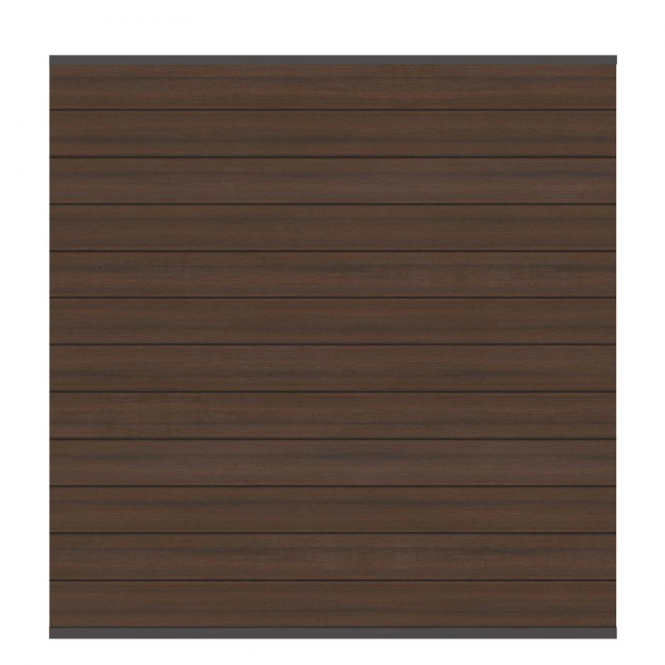 TraumGarten Sichtschutzzaun SYSTEM WPC PLATINUM Braun, Leiste Anthrazit