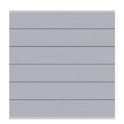 TraumGarten Sichtschutzzaun SYSTEM WPC XL Grau, Leiste Silber