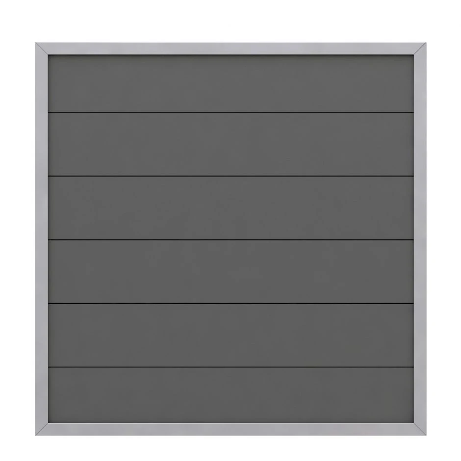 TraumGarten Sichtschutzzaun DESIGN WPC ALU Anthrazit