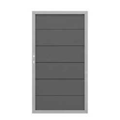 TraumGarten Sichtschutzzaun DESIGN WPC ALU Anthrazit Tor