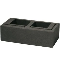 WESERWABEN Gartenmauer Trend-Line Mauerstein Anthrazit, Glatt