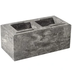 WESERWABEN Gartenmauer Vario-Line Mauerstein Anthrazit-Weiß