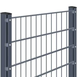 Doppelstabmattenzaun Zum Einbetonieren Rundum-sorglos-Paket Anthrazit Komplettset